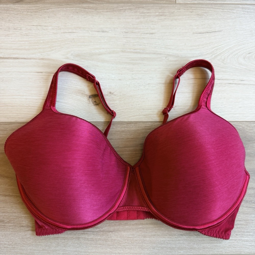 Vasserette Women's Red Underwire‎ Bra Size 38D 75-205 Vintage